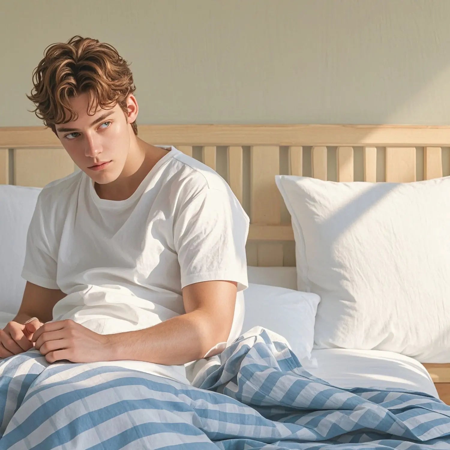 Say goodbye to restless nights. Elevate your sleep with linen bedding. - Victory Symbol