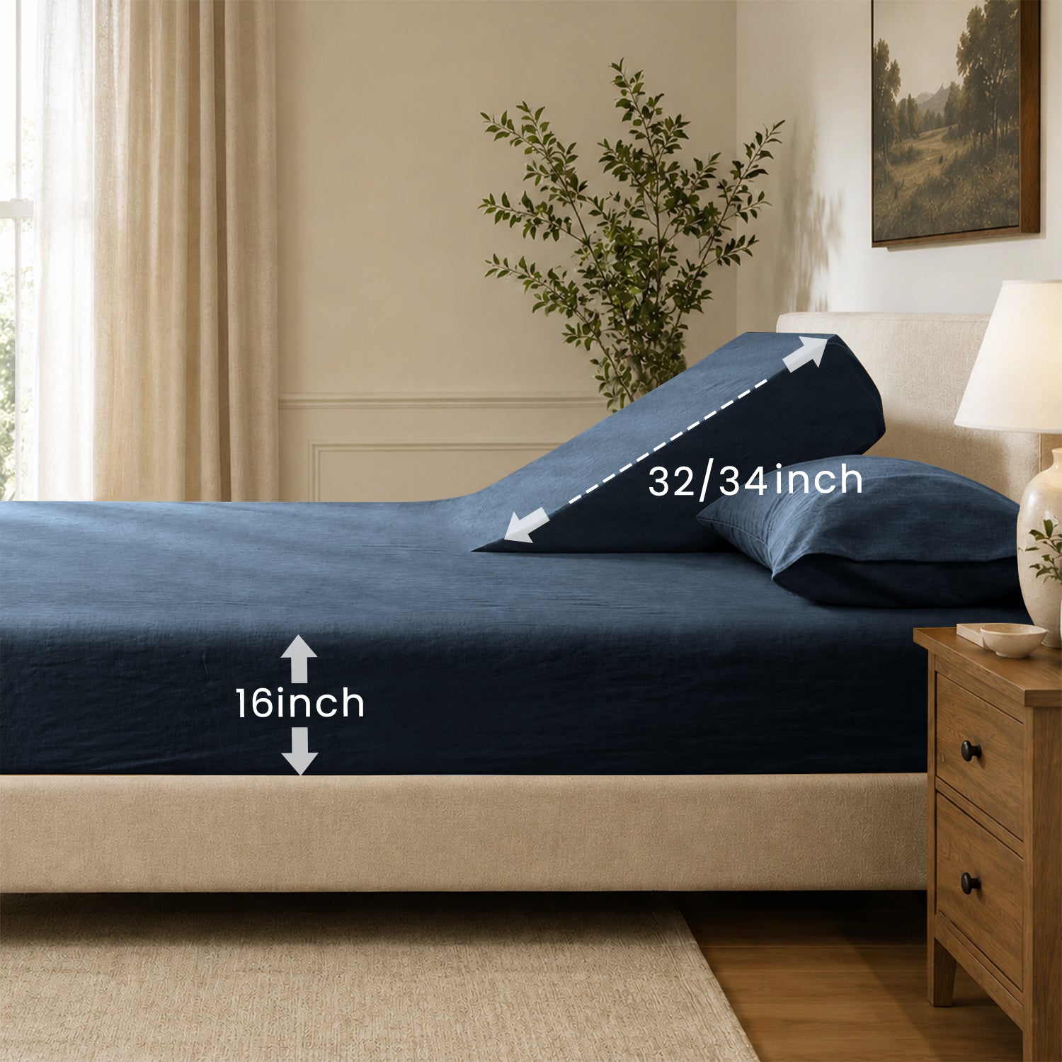 100% Organic Linen Top Split Adjustable Fitted Sheet For Adjustable Beds