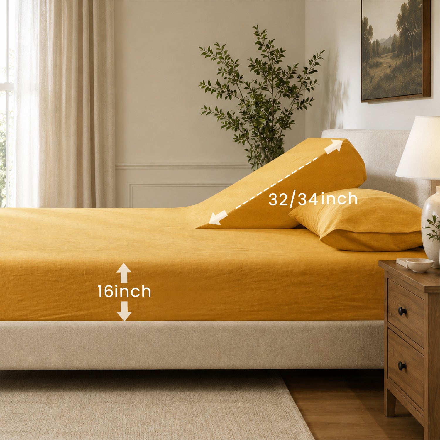100% Organic Linen Top Split Adjustable Fitted Sheet For Adjustable Beds