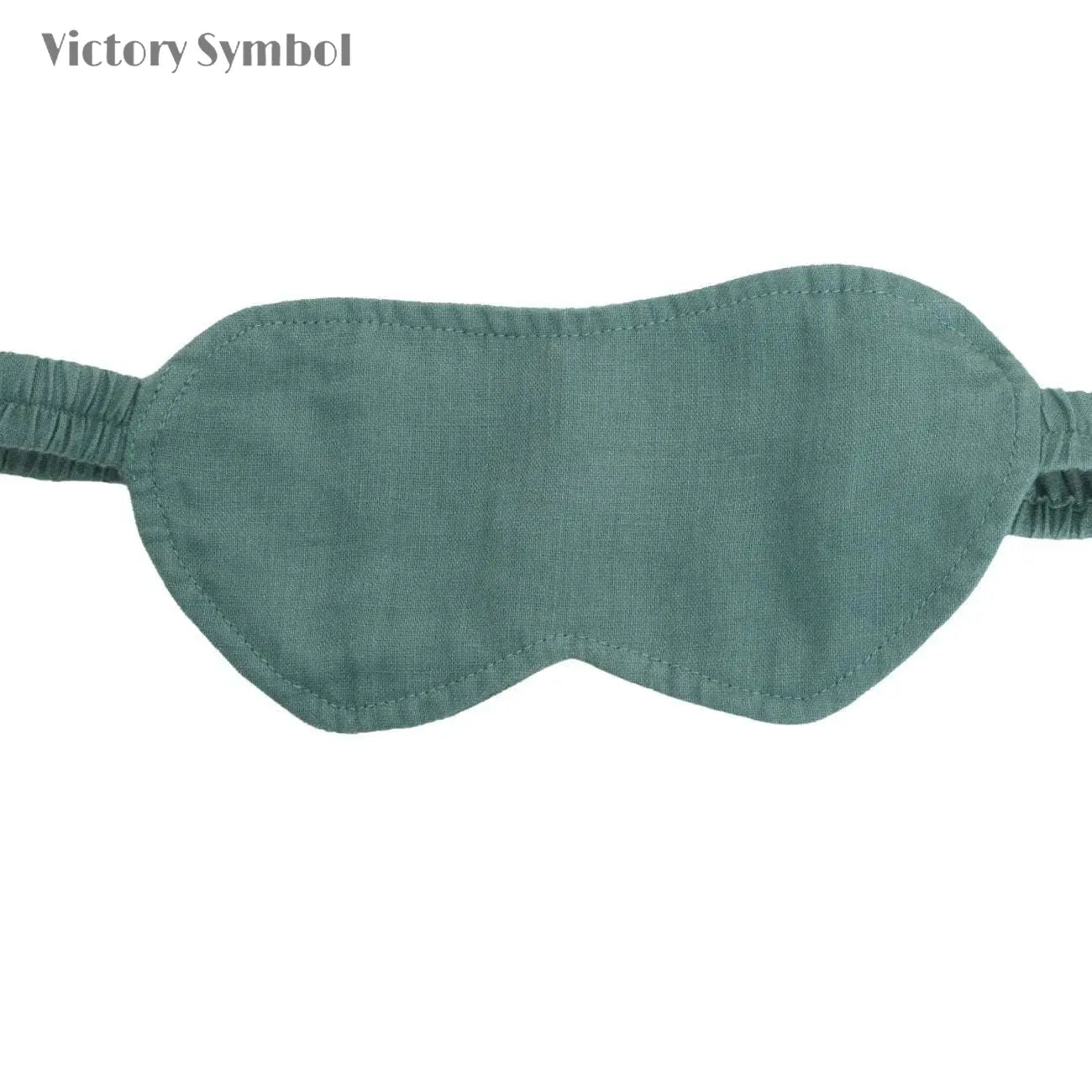 Blue Grey 100% Organic Linen Eye Mask - Victory Symbol