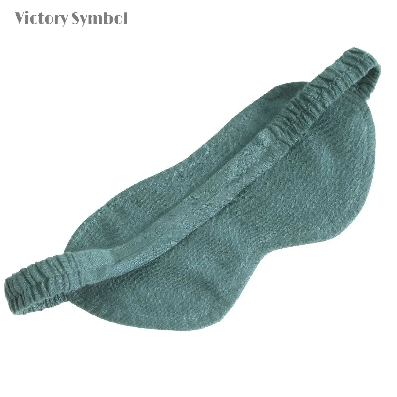 Blue Grey 100% Organic Linen Eye Mask - Victory Symbol