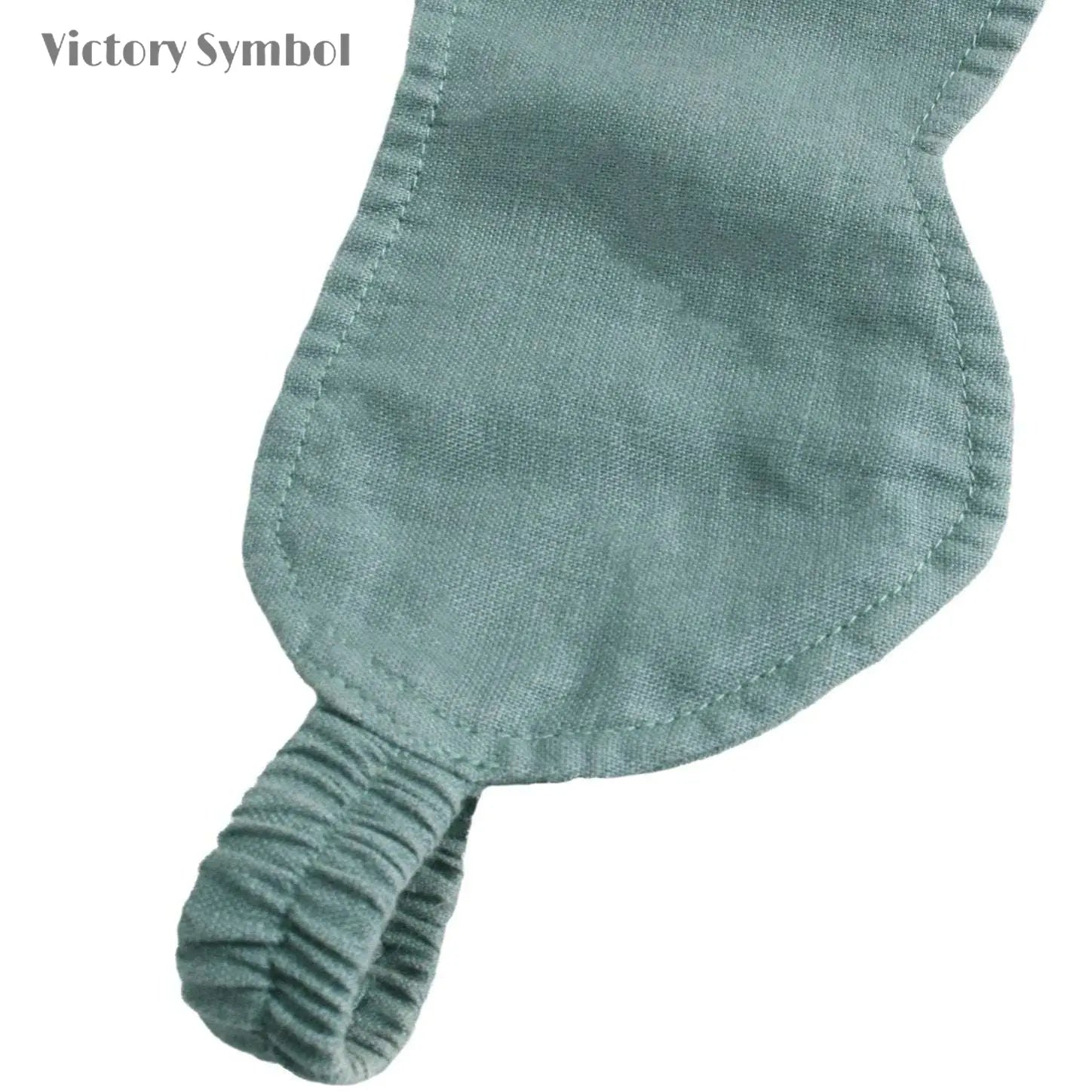 Blue Grey 100% Organic Linen Eye Mask - Victory Symbol