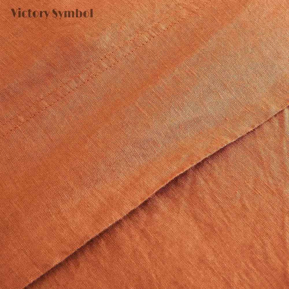 Caramel 100% Organic Linen Flat Sheet