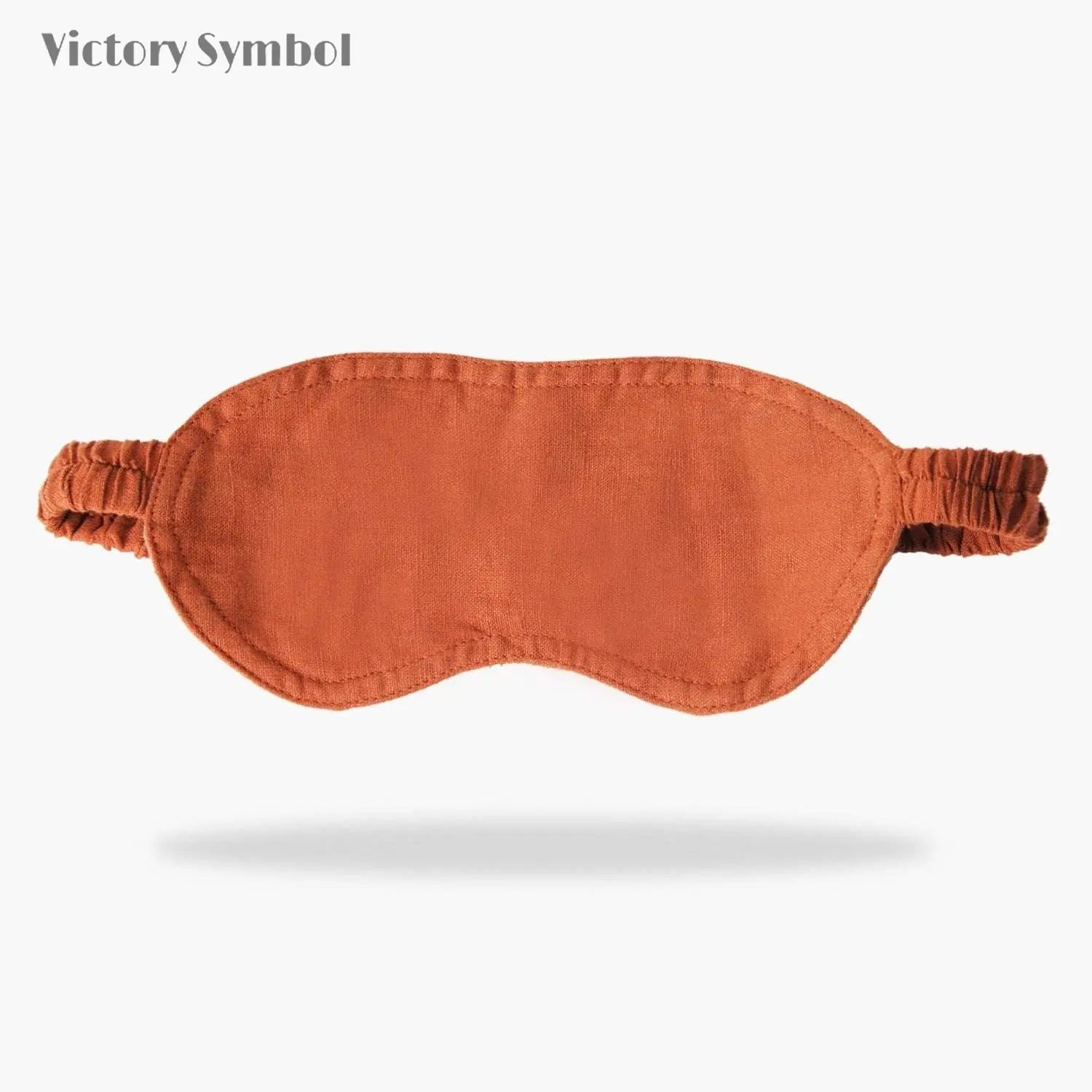 Caramel Colorblock 100% Organic Linen Eye Mask - Victory Symbol