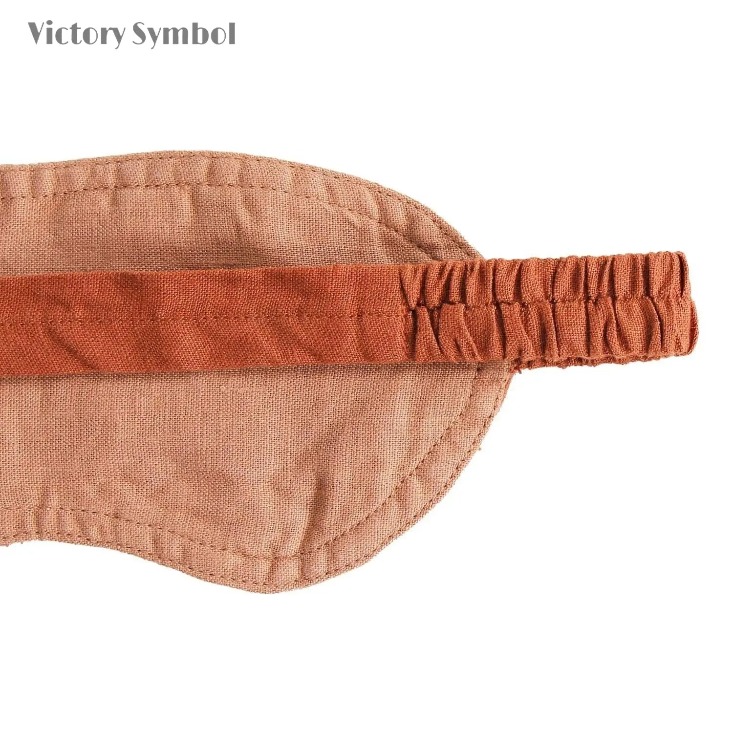 Caramel Colorblock 100% Organic Linen Eye Mask - Victory Symbol