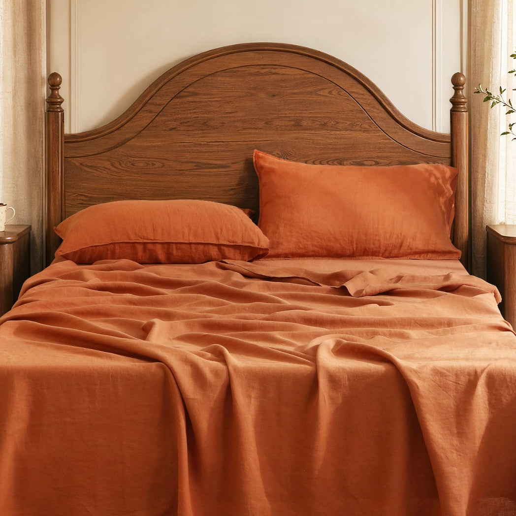 Caramel 100% Organic Linen Pillowcases