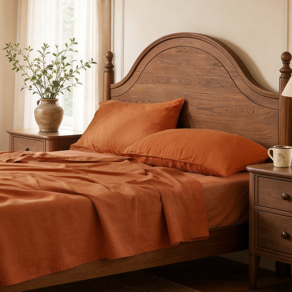 Caramel 100% Organic Linen Pillowcases