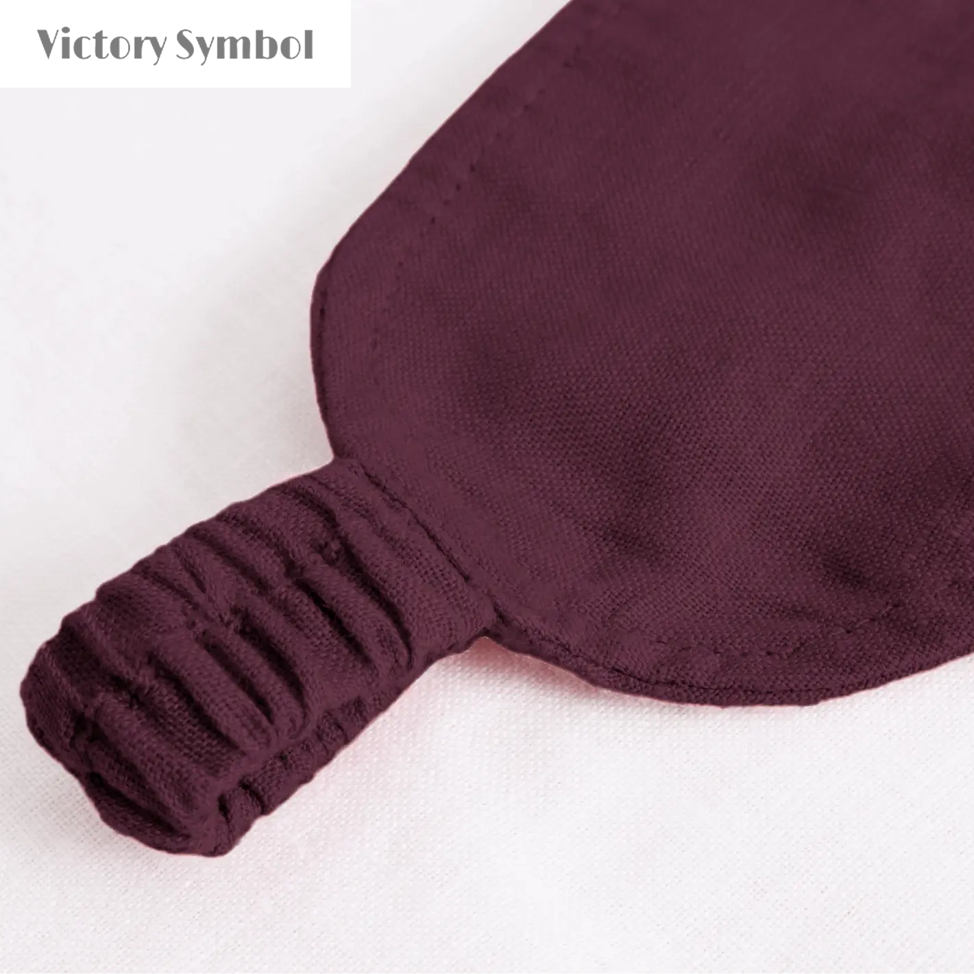 Claret 100% Organic Linen Eye Mask - Victory Symbol