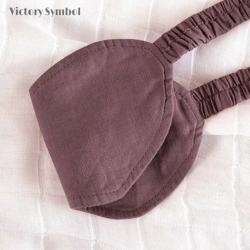 Cocoa 100% Organic Linen Eye Mask-victory symbol