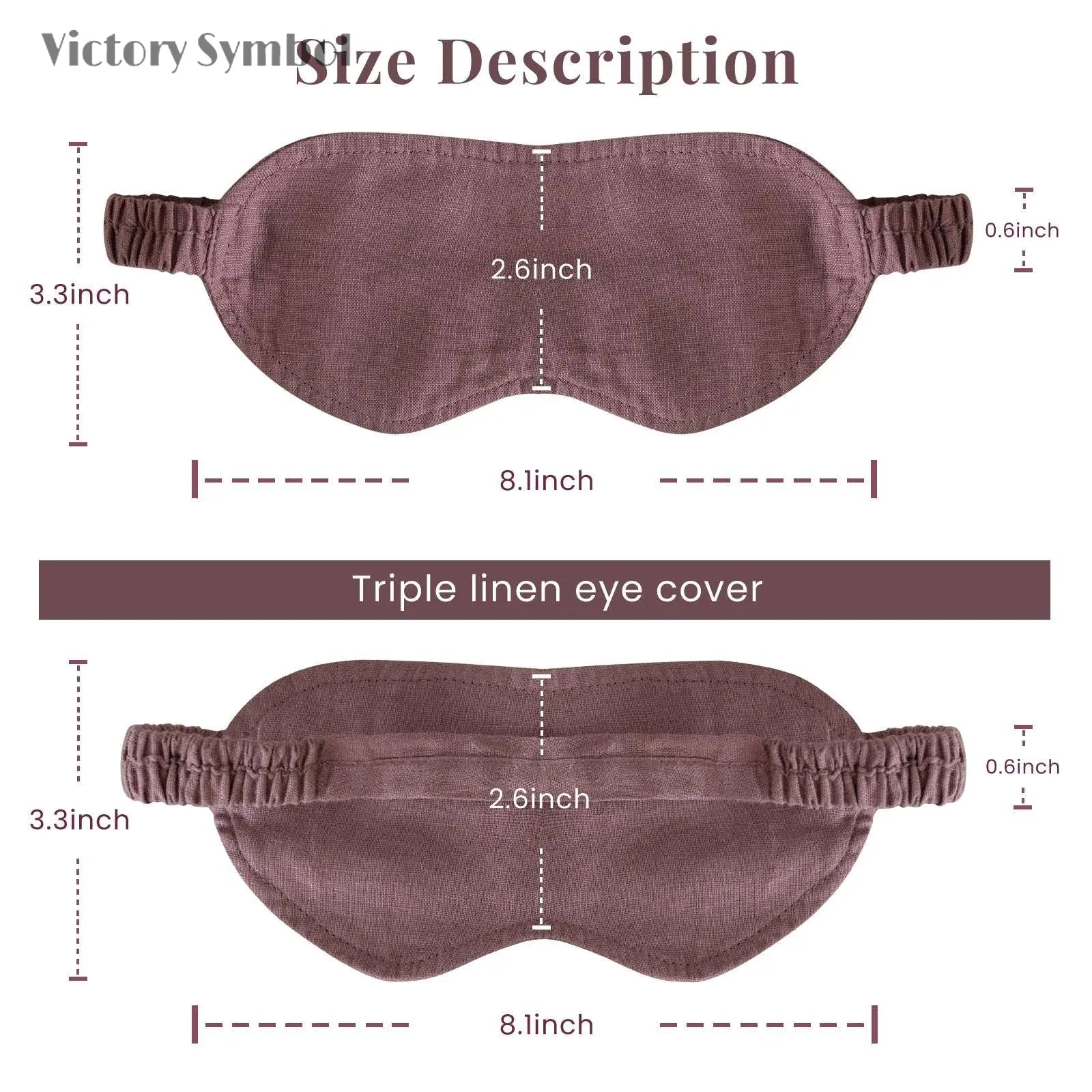Cocoa 100% Organic Linen Eye Mask-victory symbol