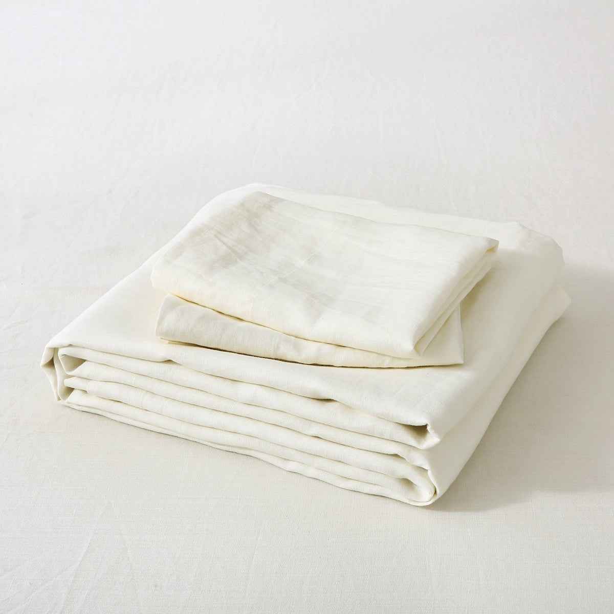 Creamy White 100% Organic Linen Sheets Set