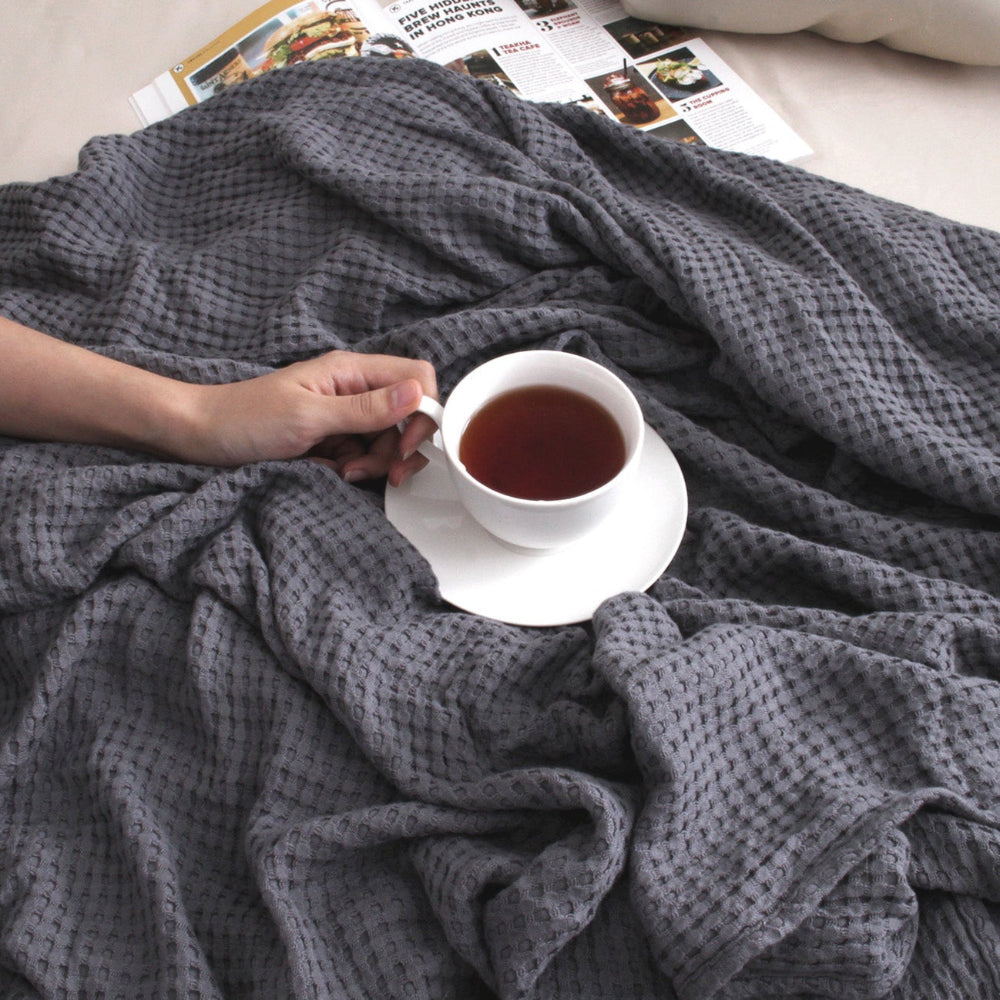 Gray 100% Organic Bamboo Blanket.