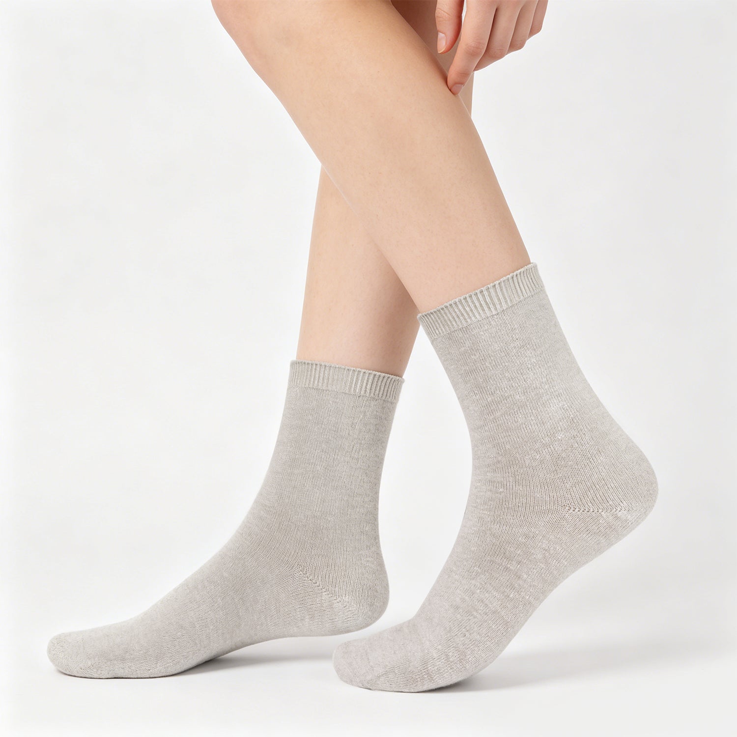 Grey 100% Organic Hemp Socks - Breathable & Anti-Odor-Victory Symbol