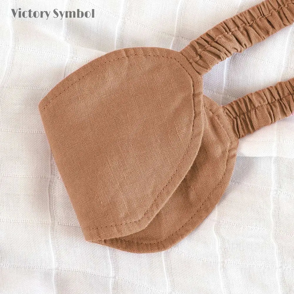 Hazelnut 100% Organic Linen Eye Mask-victory symbol