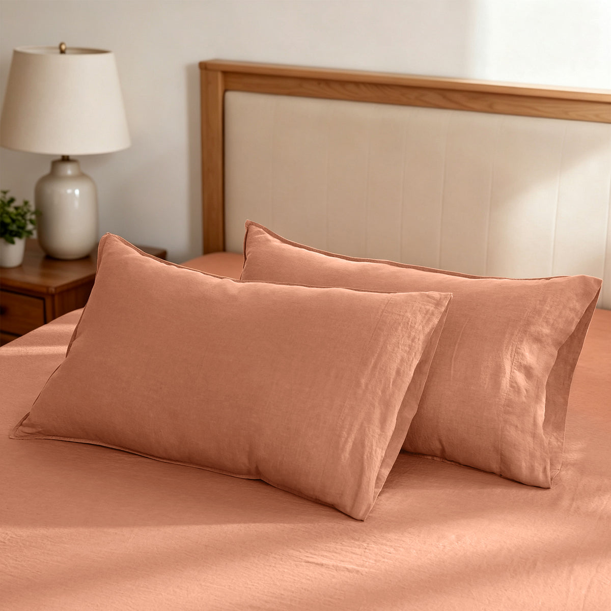 Hazelnut 100% Organic Linen Pillowcases
