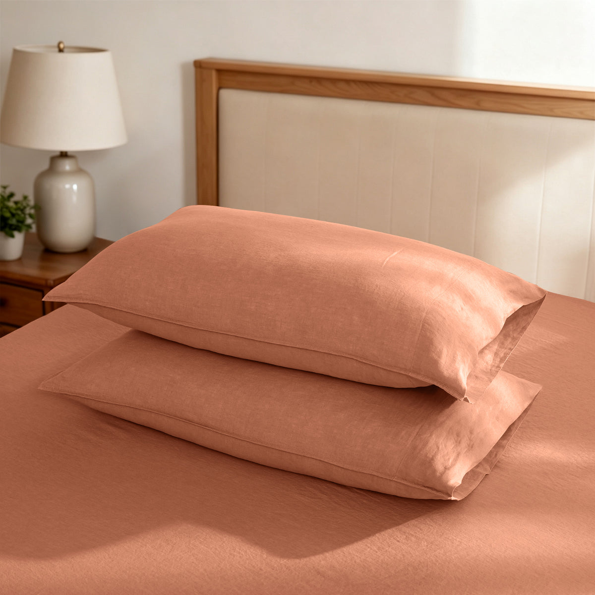 Hazelnut 100% Organic Linen Pillowcases