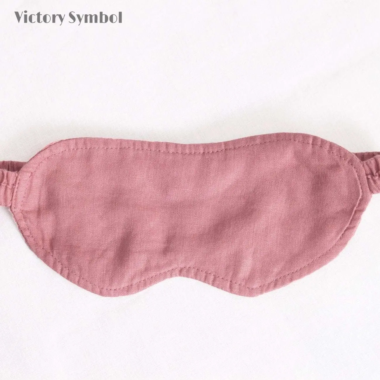 Light Plum 100% Organic Linen Eye Mask - Victory Symbol