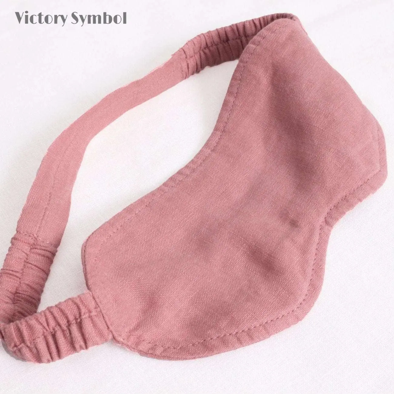 Light Plum 100% Organic Linen Eye Mask - Victory Symbol