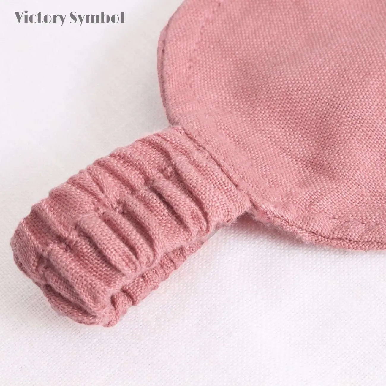 Light Plum 100% Organic Linen Eye Mask - Victory Symbol