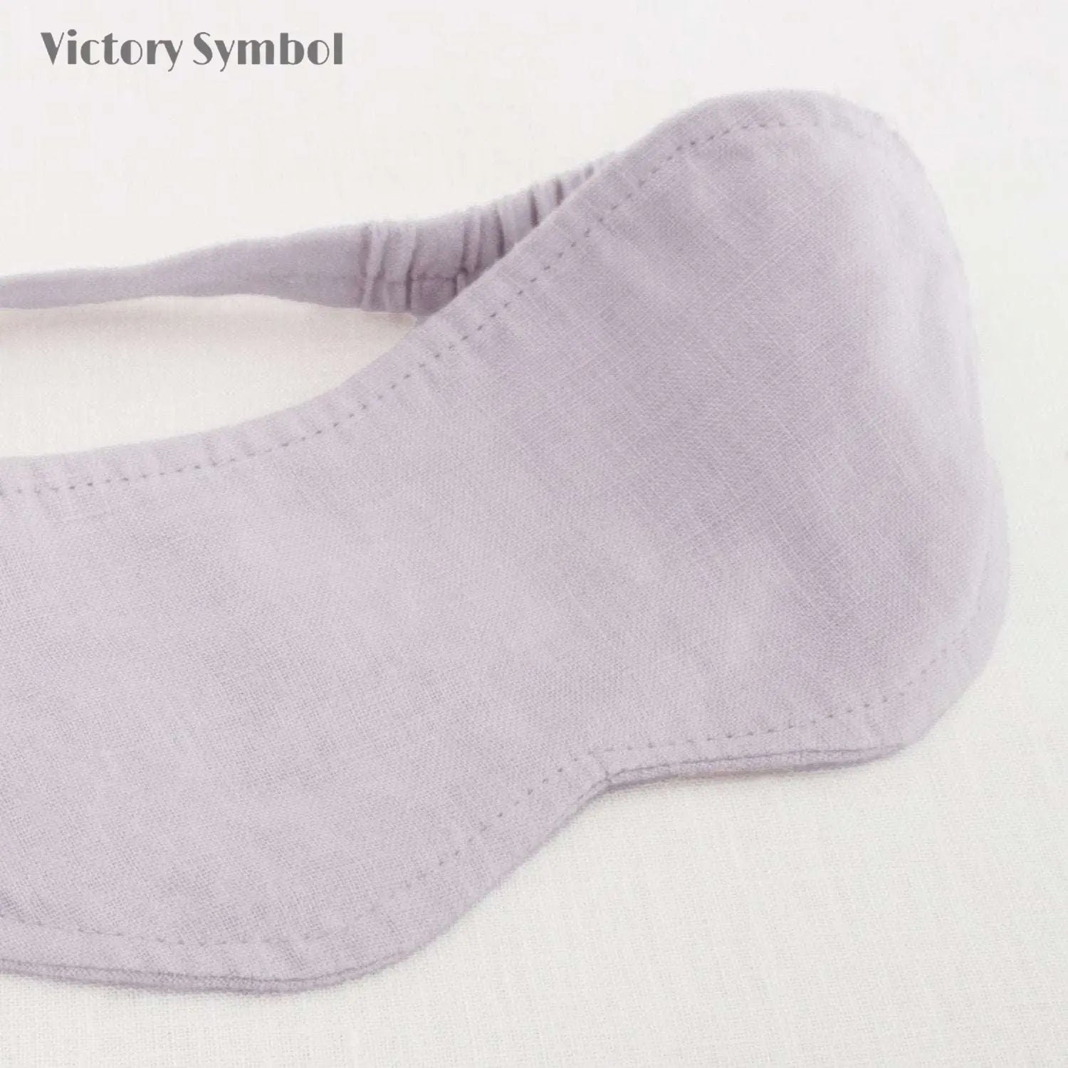 Light Purple 100% Organic Linen Eye Mask - Victory Symbol