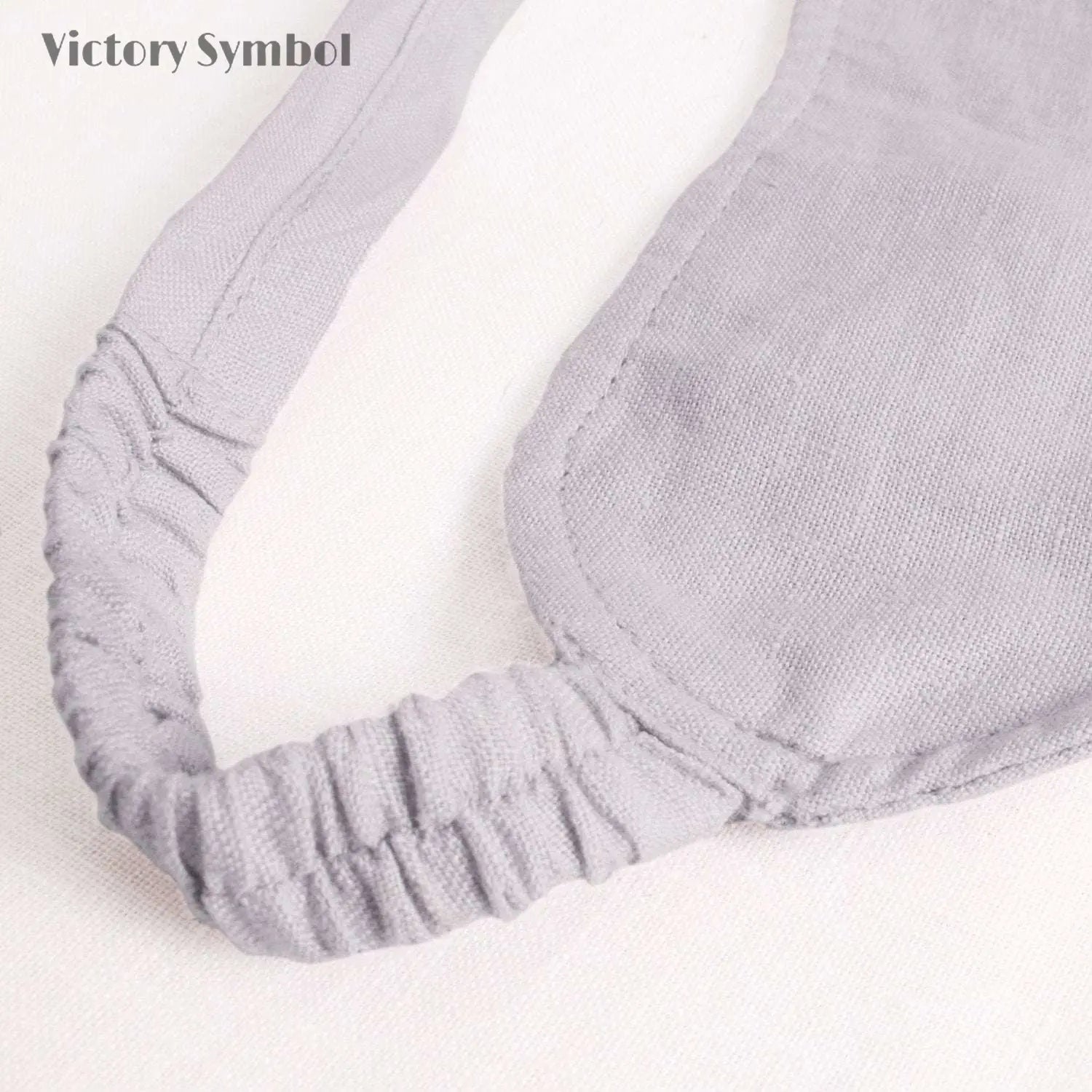 Light Purple 100% Organic Linen Eye Mask - Victory Symbol