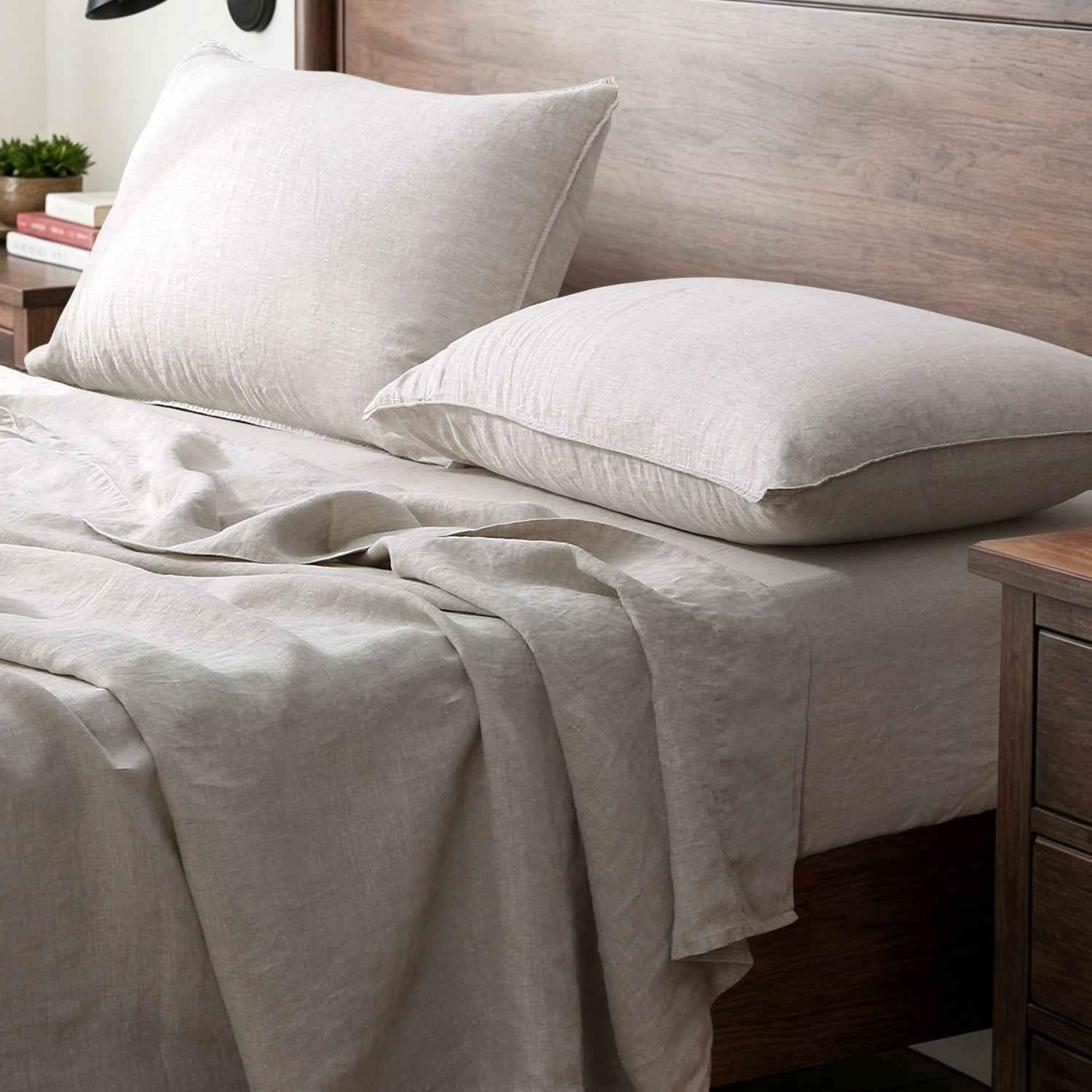 Natural Undyed Linen 100% Organic Linen Sheets Set