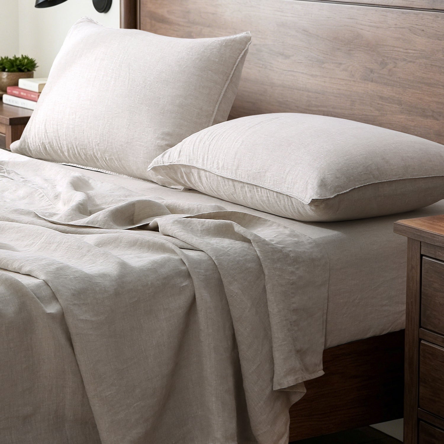 Natural Undyed Linen 100% Organic Linen Sheets Set