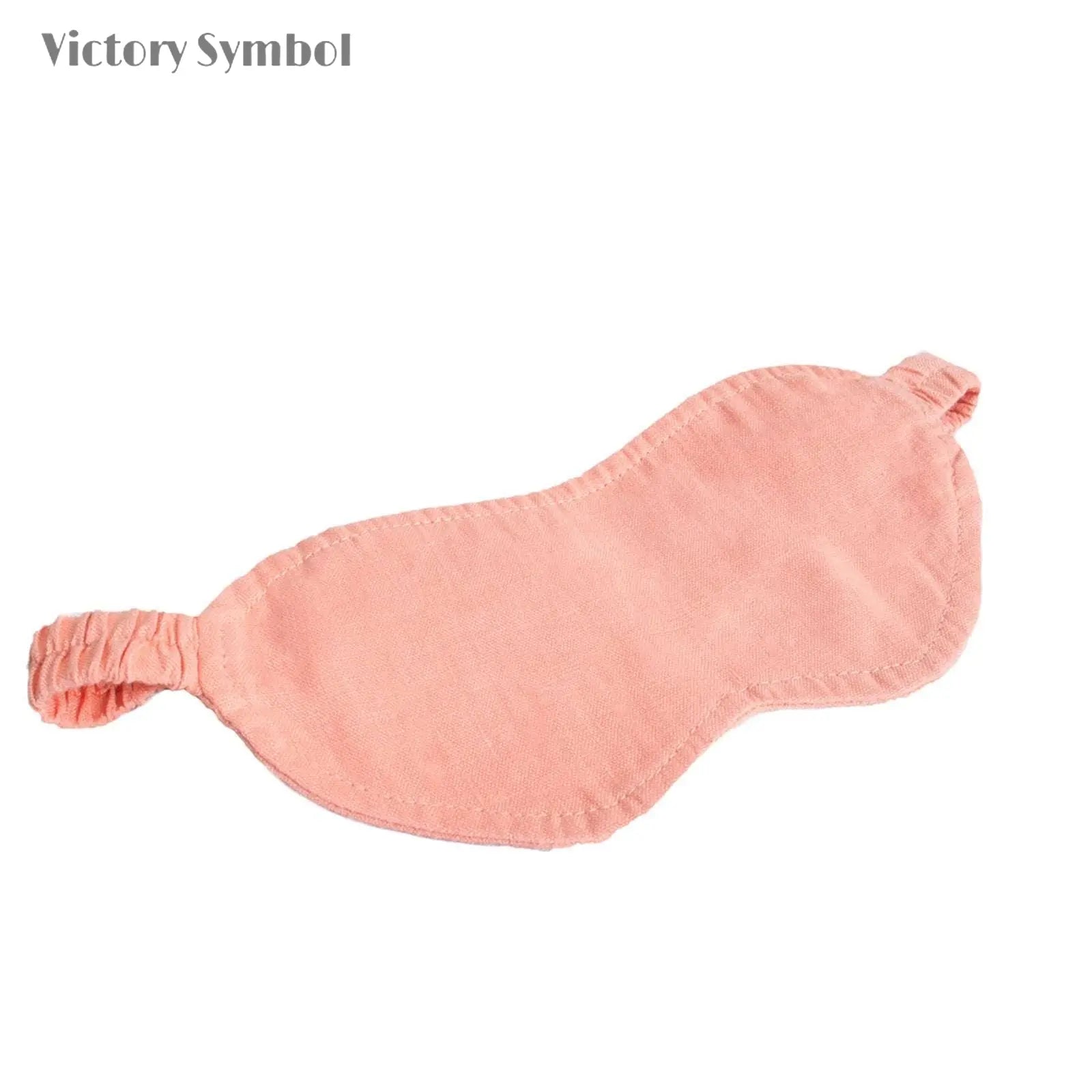 Peach Pink 100% Organic Linen Eye Mask - Victory Symbol
