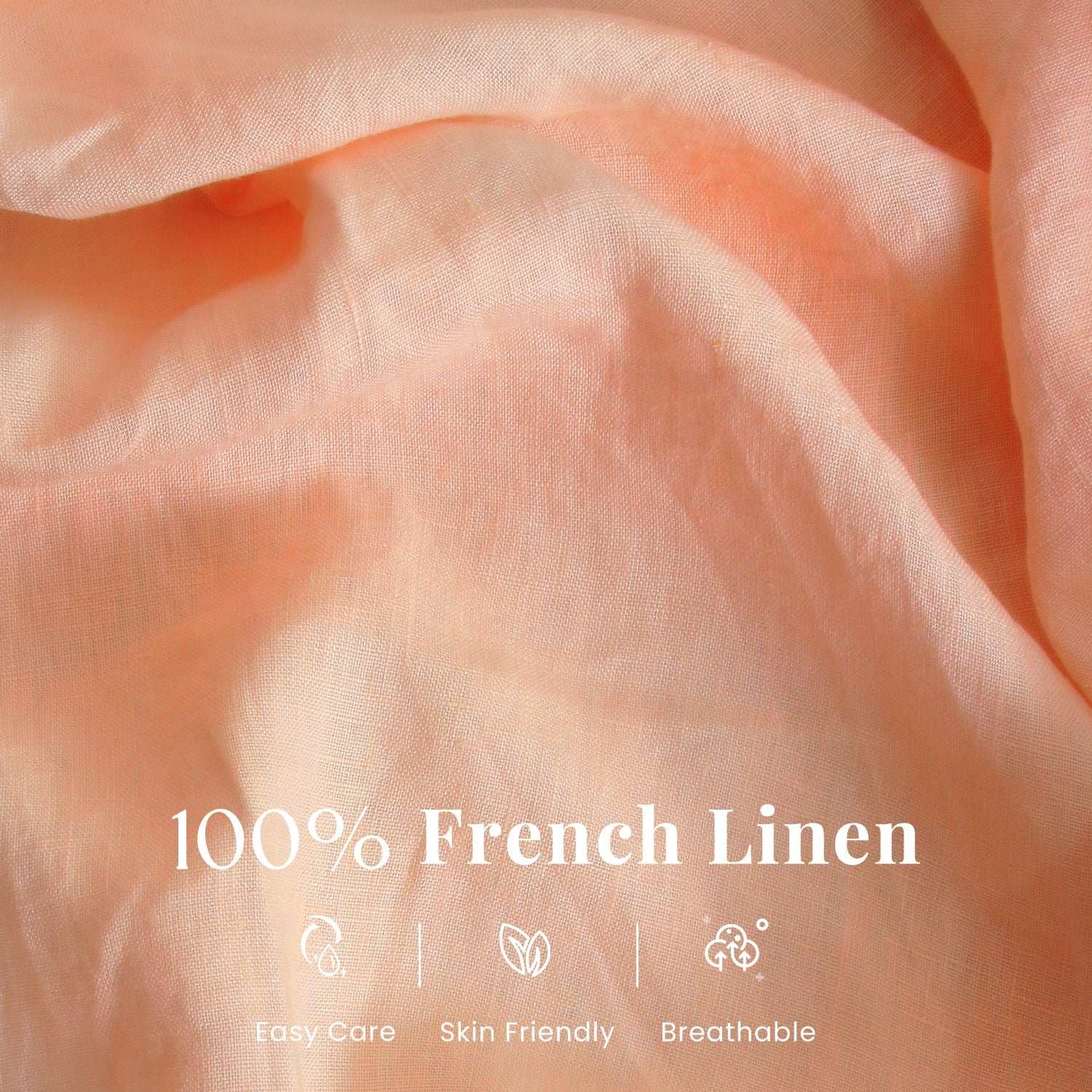 Peach Pink fabric - Victory Symbol