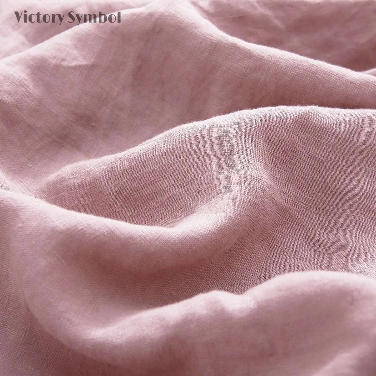 Pink Lavender 100% Organic Linen Sheets Set - Victory Symbol