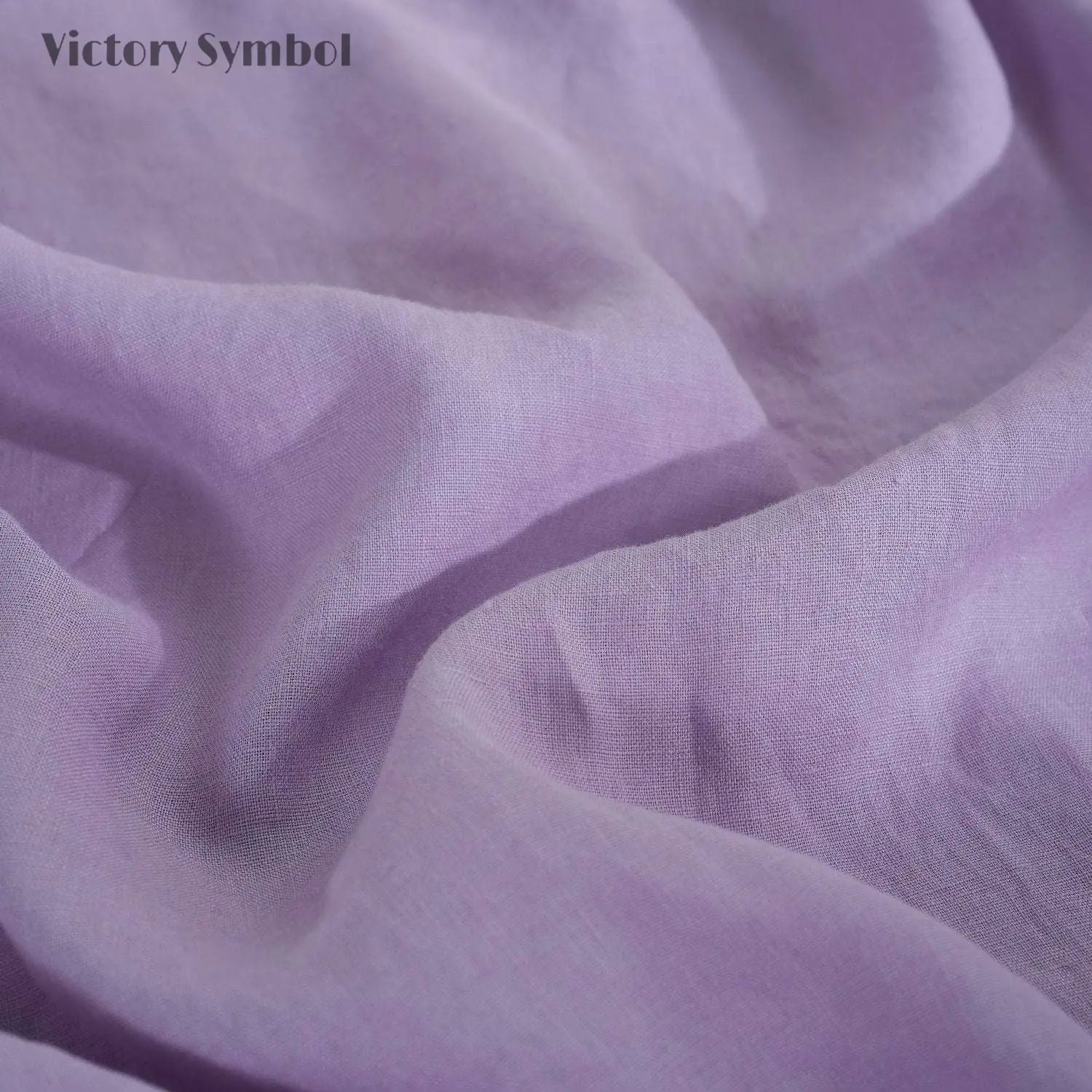 Purple Lavender 100% Organic Linen Fitted Sheet - Victory Symbol