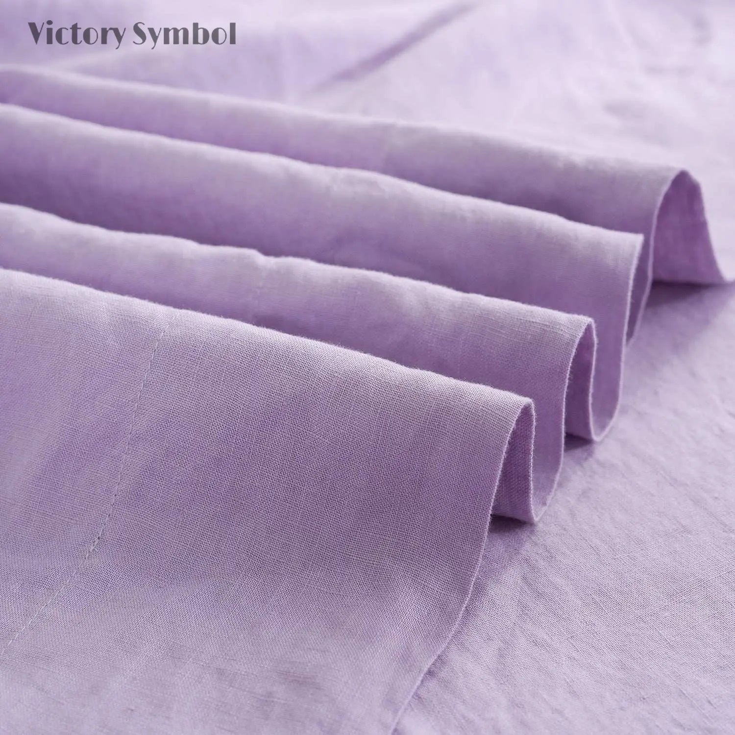 Purple Lavender 100% Organic Linen Sheets Set - Victory Symbol