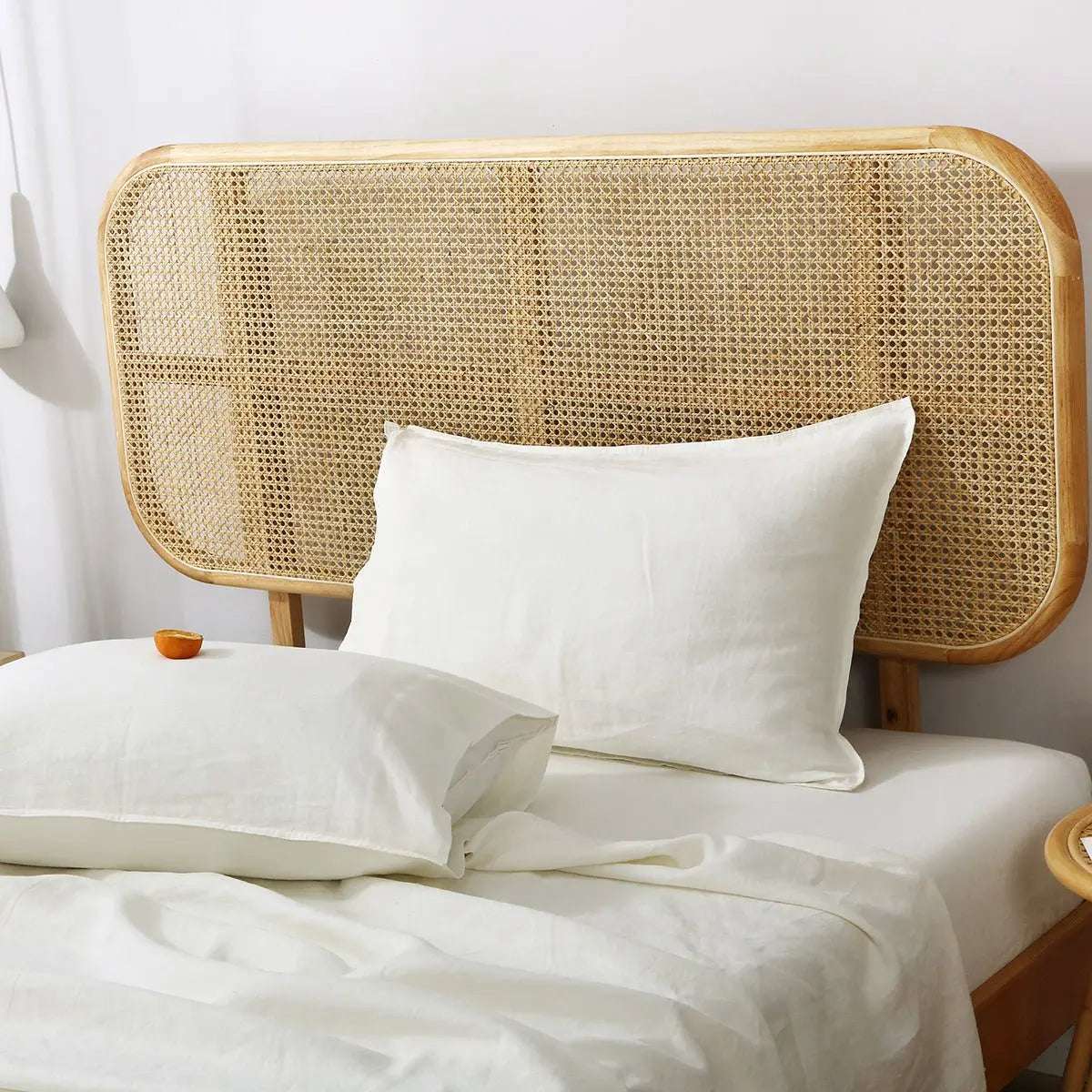 Creamy White 100% Organic Linen Sheets Set