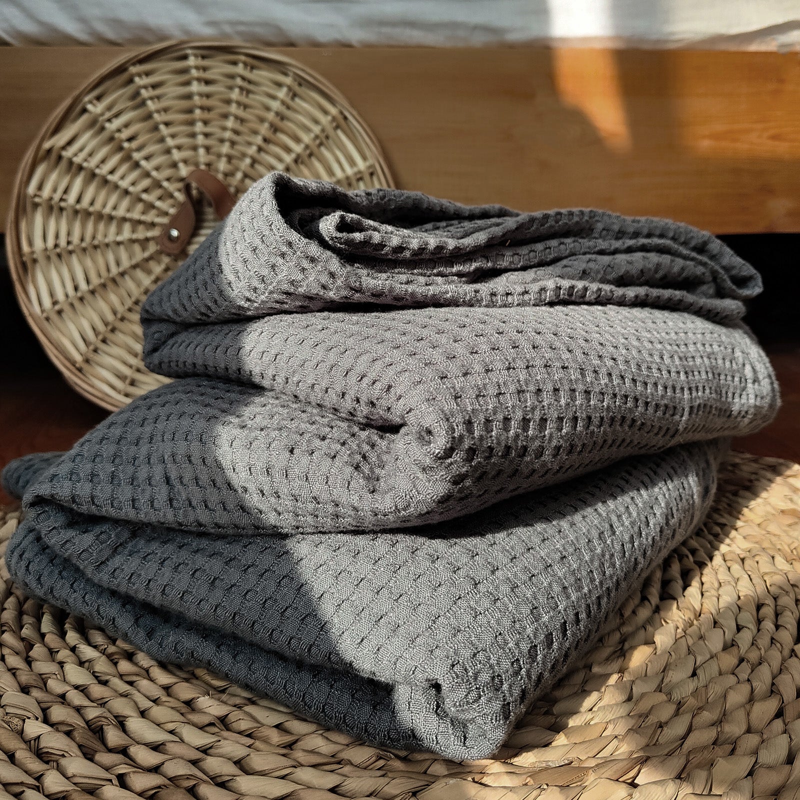 Gray 100% Organic Bamboo Blanket-Victory Symbol