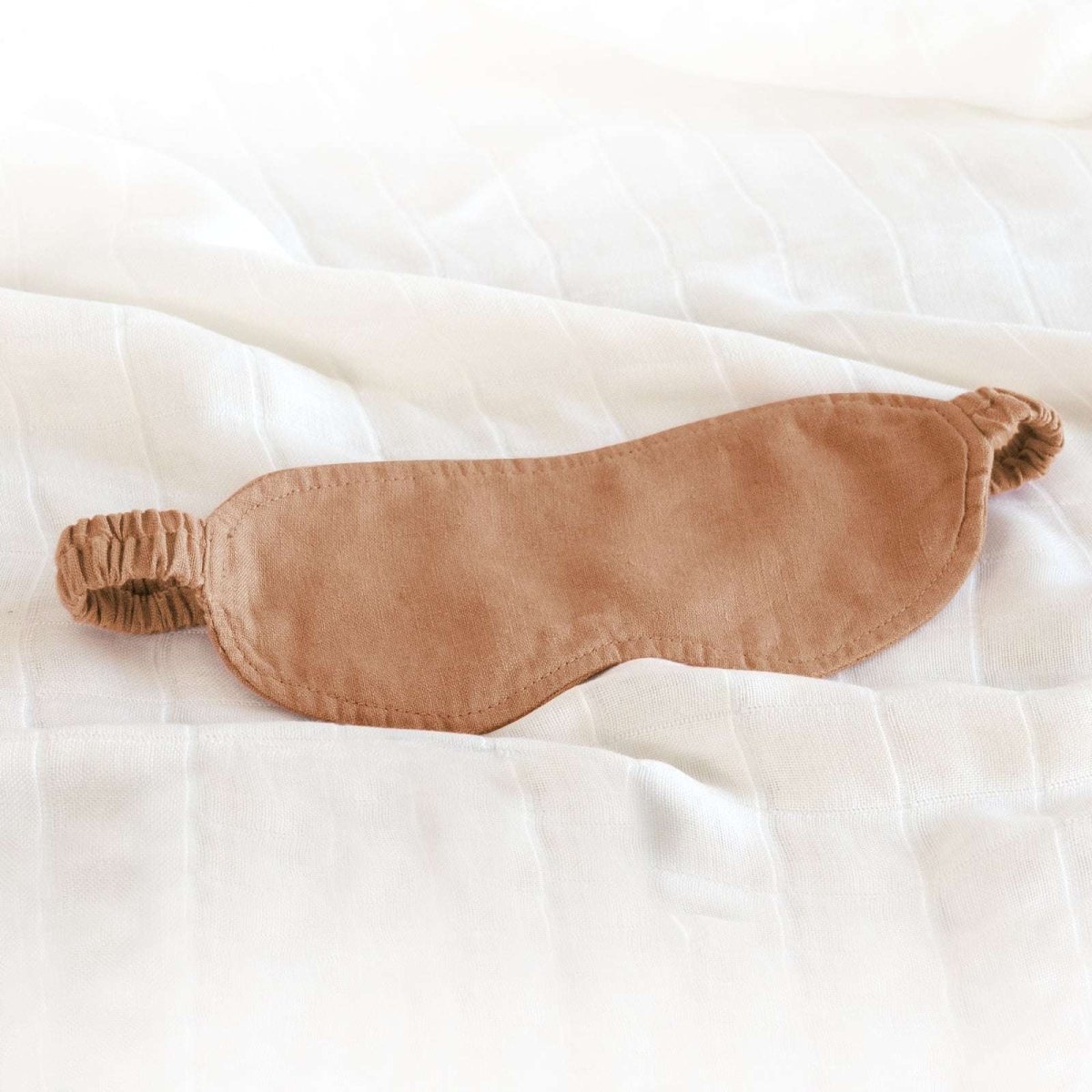 Hazelnut 100% Organic Linen Eye Mask - Victory Symbol