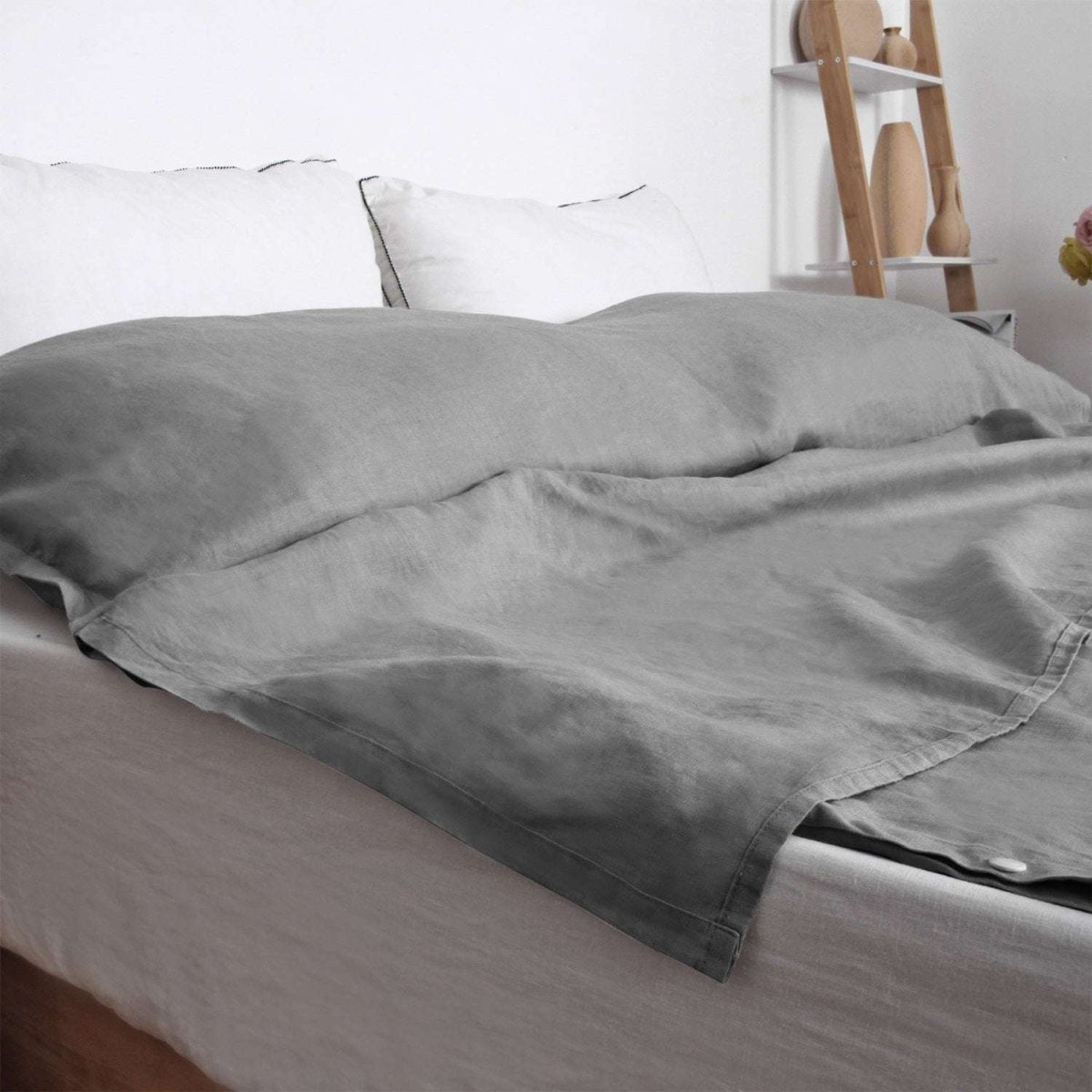 Light Gray 100% Linen Portable Bed Sheet,Sleeping Bag Liner for Hotel and Travel,Sleep Sack Adult - Ultra Lightweight Backpacking with Zipper - Victory Symbol