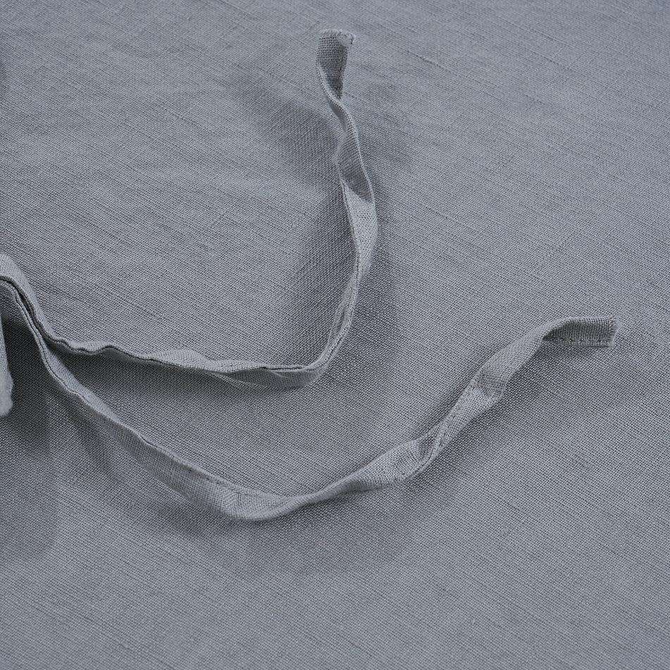 Light Grey 100% Organic Linen Duvet Cover Set