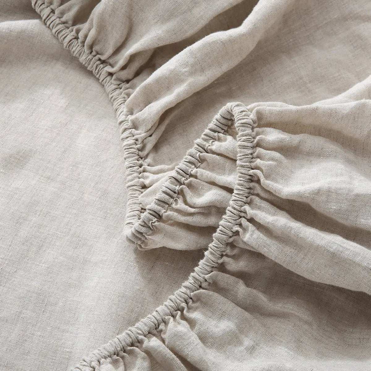 Natural Undyed Linen 100% Organic Linen Sheets Set - Victory Symbol