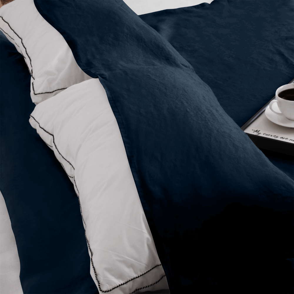 Navy 100% Linen Portable Bed Sheet,Sleeping Bag Liner for Hotel and Travel,Sleep Sack Adult - Ultra Lightweight Backpacking with Zipper - Victory Symbol