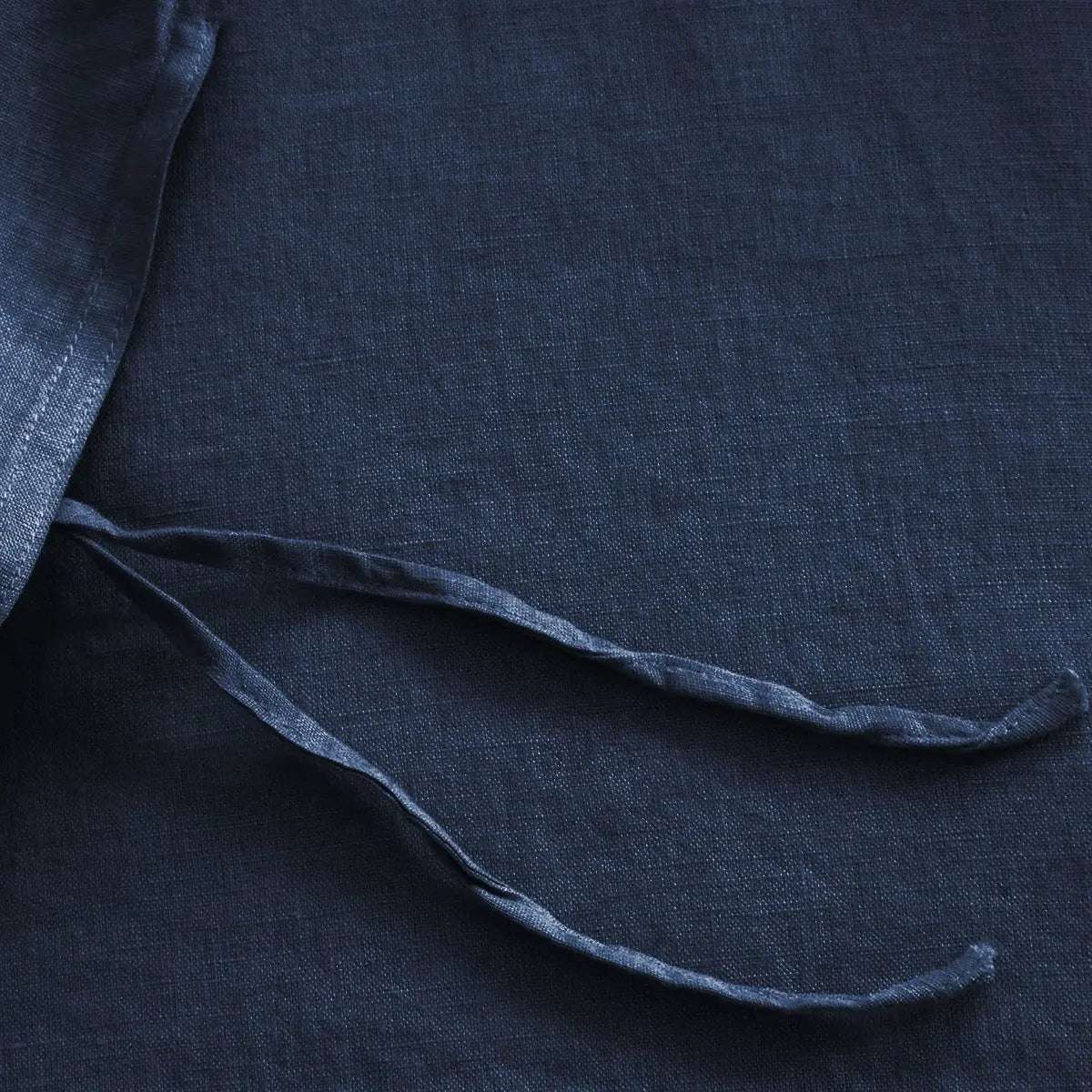 Navy 100% Organic Linen Duvet Cover (Only 1 Piece) - Victory Symbol