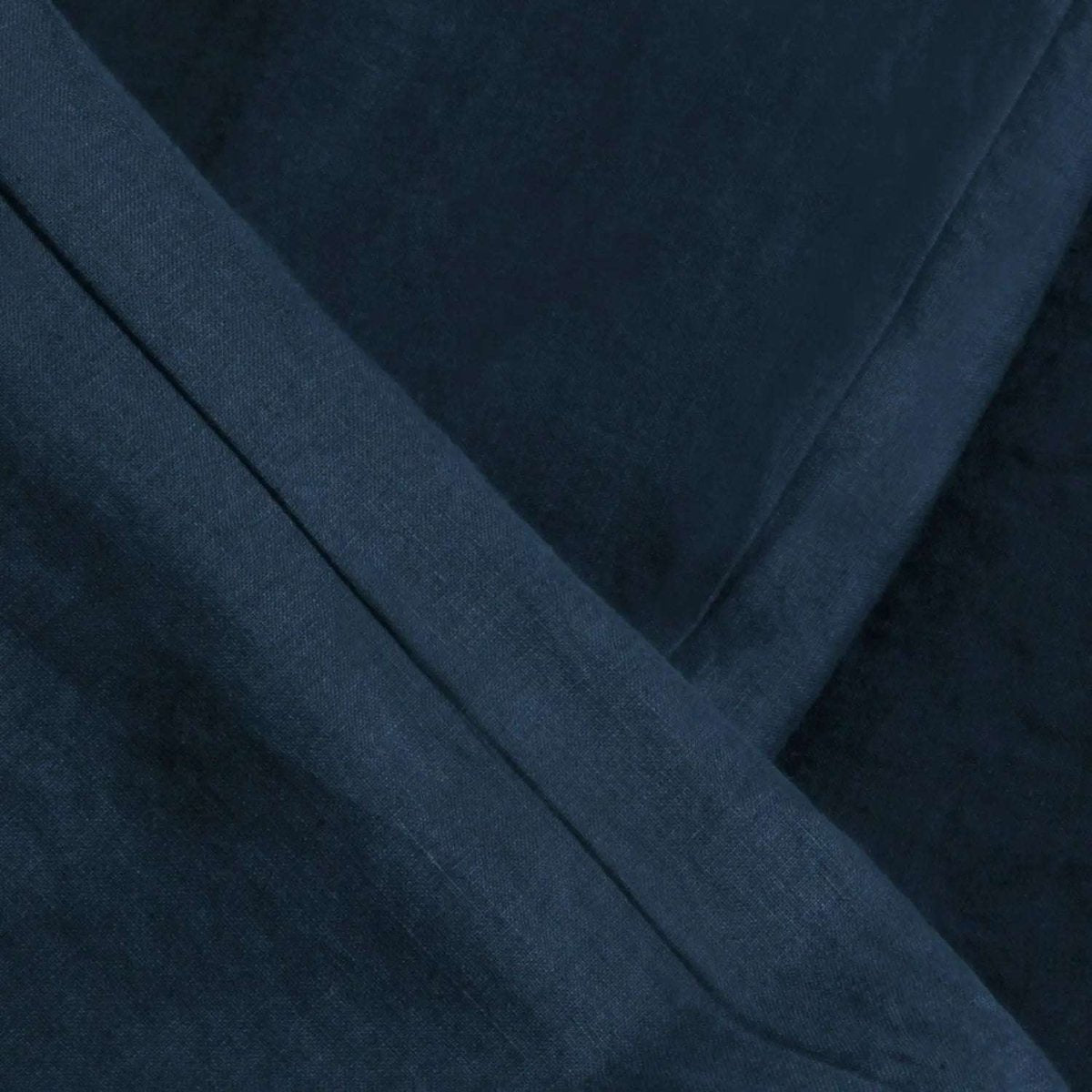 Navy 100% Organic Linen Duvet Cover Set - Victory Symbol