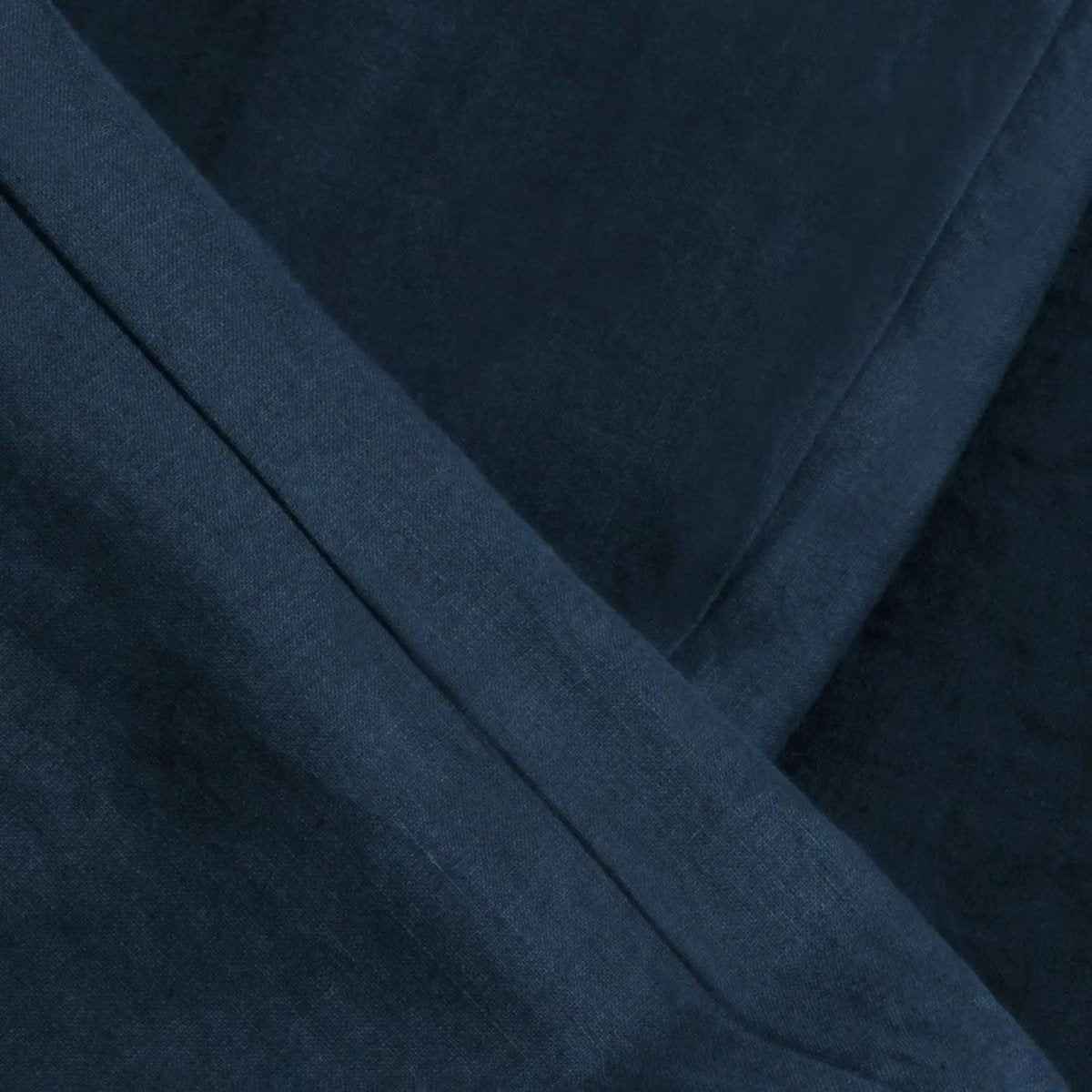 Navy 100% Organic Linen Duvet Cover Set
