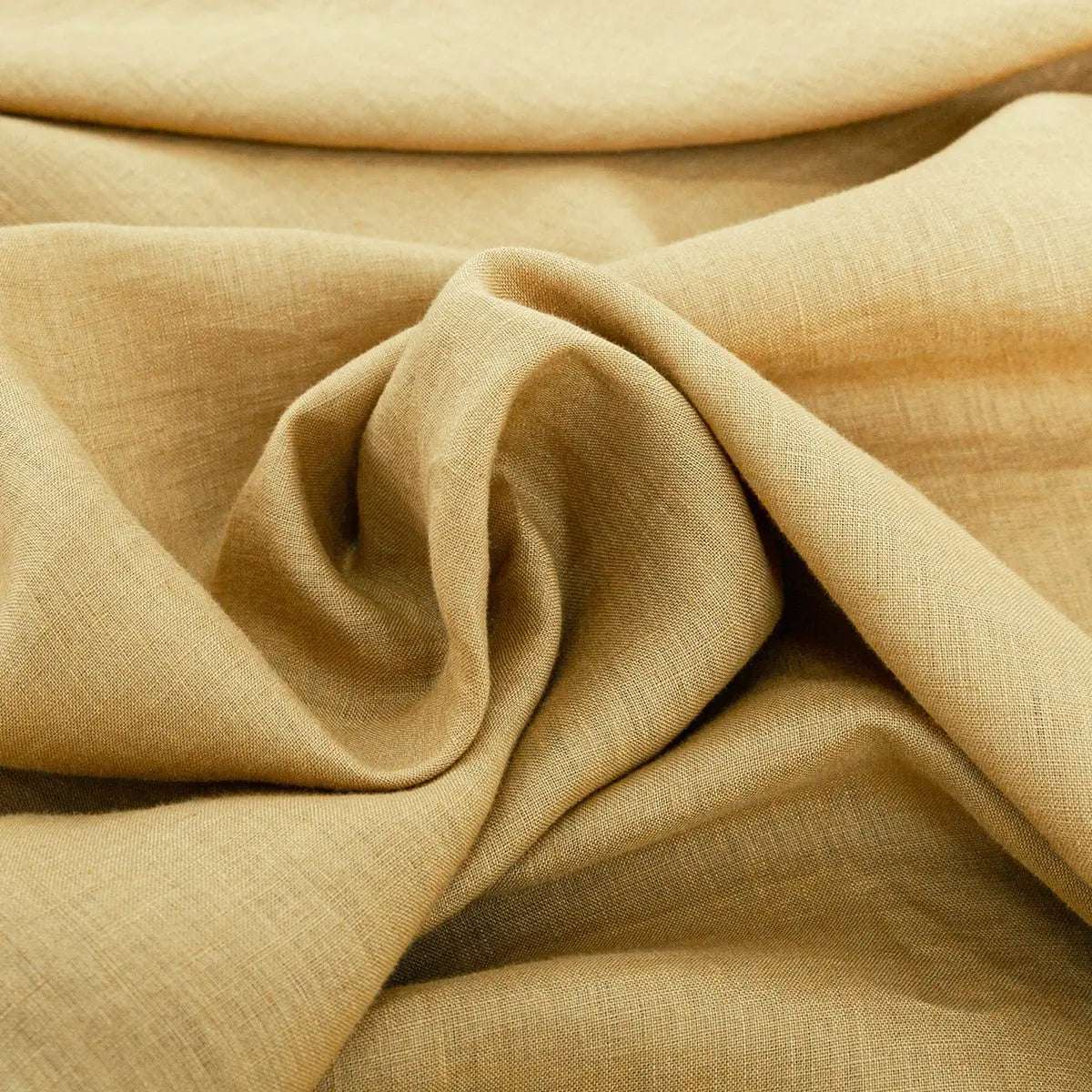 Sandy Beige 100% Organic Linen Fitted Sheet - Victory Symbol
