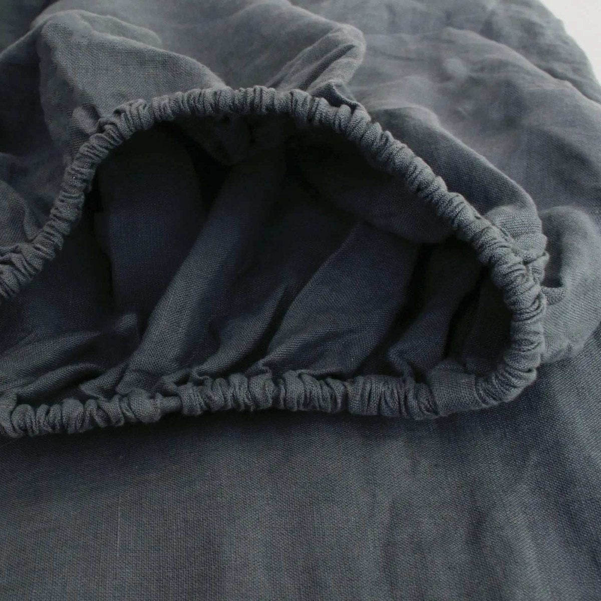 Silver Gray 100% Organic Linen Fitted Sheet - Victory Symbol