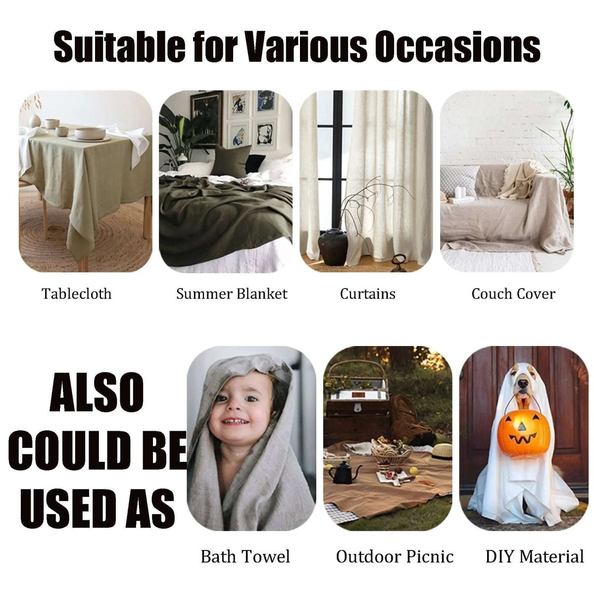 Turquoise Blue 100% Organic Linen Flat Sheet - Victory Symbol