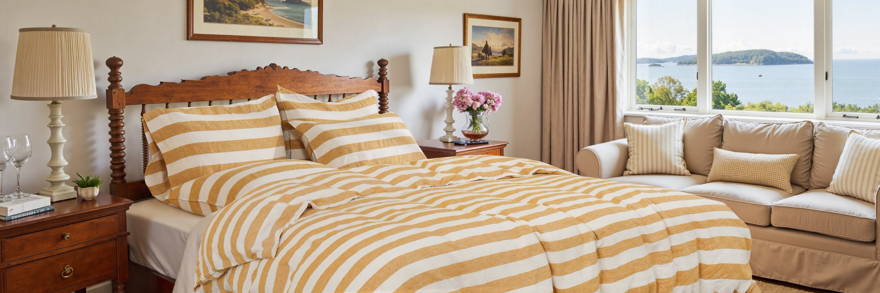 Linen Duvet Cover(Only 1 Piece)- Victory Symbol