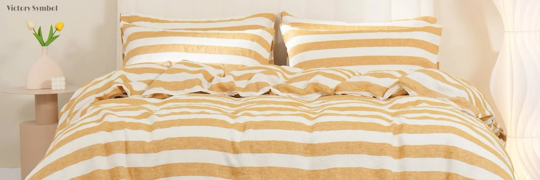 Striped Bedding - Victory Symbol