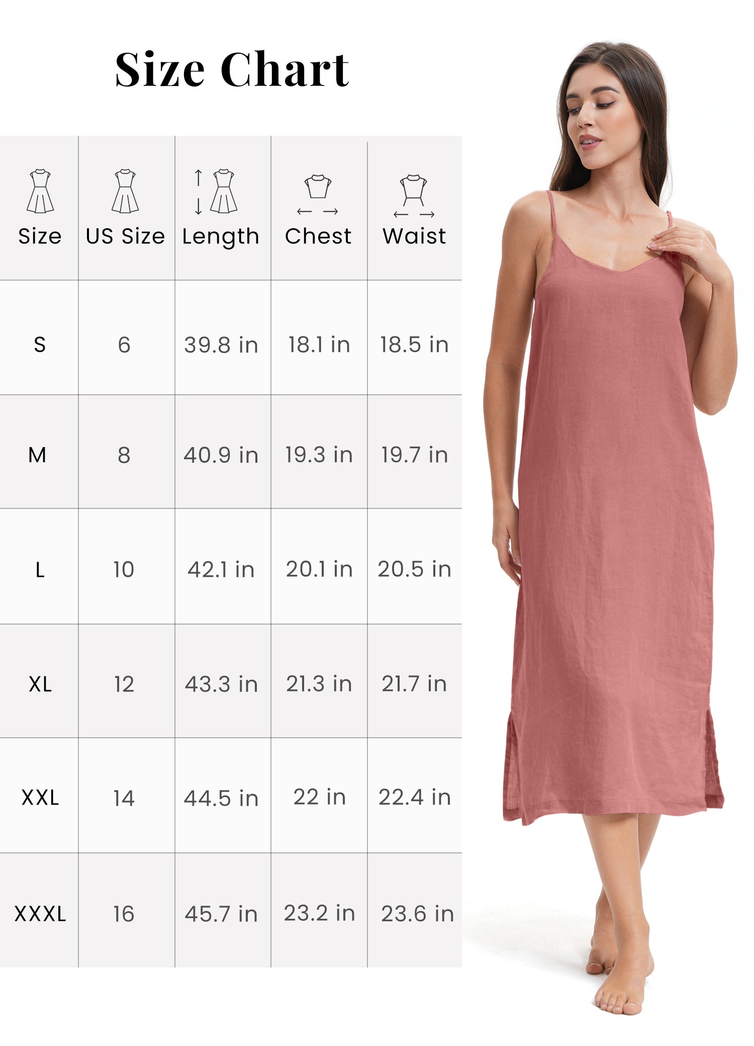 Clay Red 100% Organic Linen Midi Dress-Victory Symbol