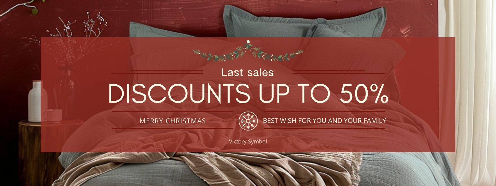 Christmas last sale-victory symbol