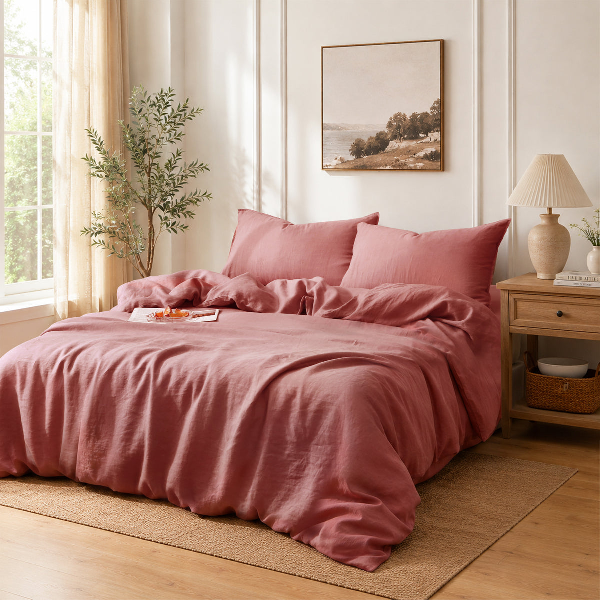 Clay-Red-100_-Organic-Linen-Duvet-Cover-Set_-Victory-Symbol